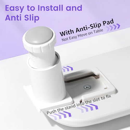 2nd Gen Height-Adjustable Nail Arm Rest - Ergonomic White Cushion