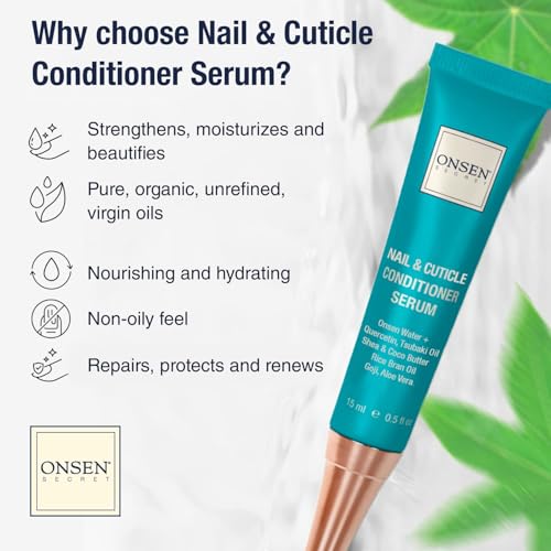 Onsen Japanese Nail Buffer & File Set with Cuticle Serum 0.51 Fl Oz - Sparkle-KIT 1.0