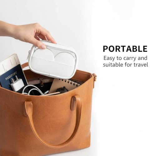 LYKKEKOI 2-in-1 Portable Cotton Swab & Pad Travel Organizer Case