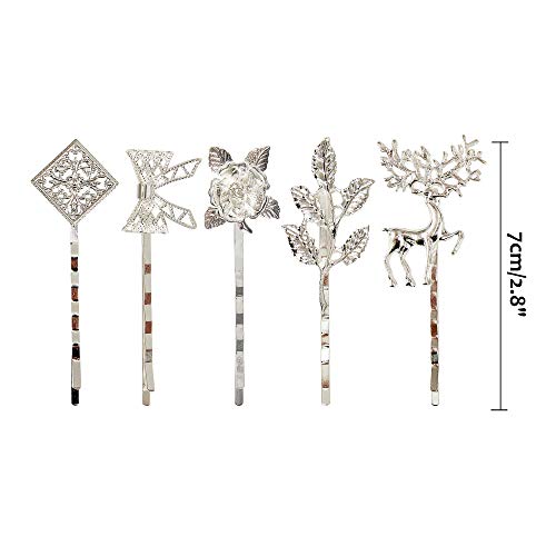 30 Pack Silver Metal Alligator Hair Clips & Bobby Pins for Women & Girls