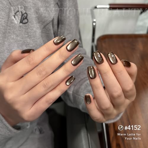 GAOY Antique Beauty Glitter Cat Eye Gel Nail Polish Set - 6 Colors