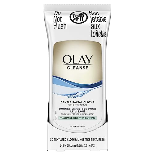 Olay Unscented Wet Cleansing Cloths for Sensitive Skin - 30 Count (Pack of 2)