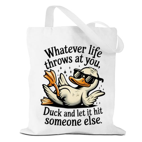 Funny Canvas Tote Bag for Animal Lovers - Reusable Grocery & Beach Bag