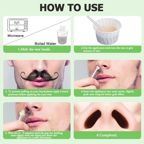 Nose and Ear Hair Waxing Kit for Men & Women - 50g Wax Beads