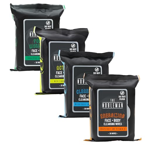 Eucalyptus + Grapefruit + Lemon & Sage + Witch Hazel & Cucumber Face & Body Wipes 30 Count - Post Workout & Refreshing Cleansing