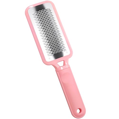 Pink Stainless Steel Callus Remover Foot File for Hard Skin - TOPMEET