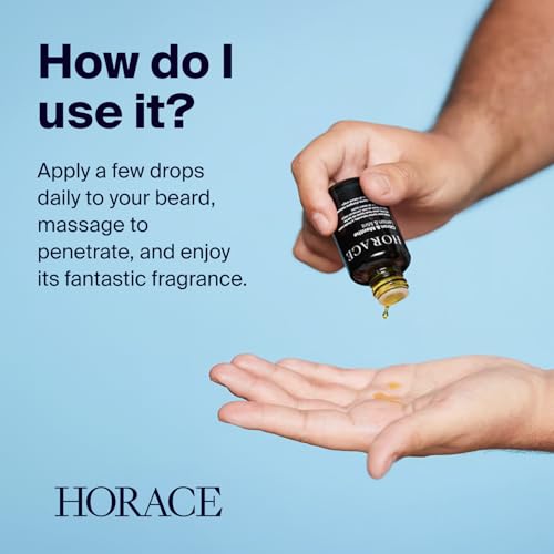 HORACE Tobacco & Vanilla Beard Oil for Men - 99% Natural Argan Formula