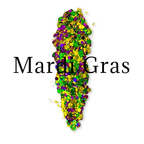 CiikDux Mardi Gras Glitter Gel for Face Body & Hair, Color Changing & Hypoallergenic