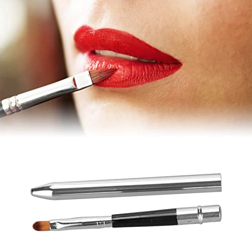 2pcs Retractable Lip Brush Set - Ergonomic, Portable Lipstick & Concealer Brushes