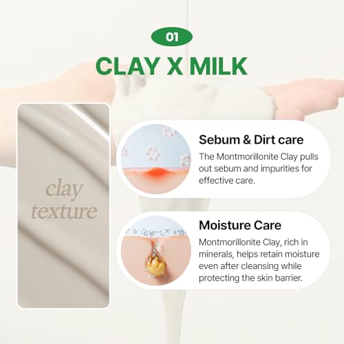 MAKEP:REM PDRN Pore Clay Cleansing Milk 3.38 fl oz Refill - Gentle Deep Pore Detox