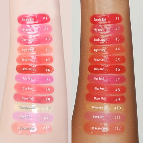 SELF BEAUTY Veganize Collagen Lip Glass Balm in Aurora Glitz - Hydrating Lip Gloss with Hyaluronic Acid for Moisturizing Dry Lips