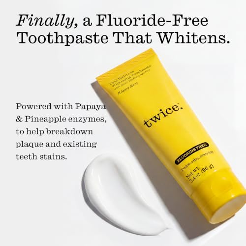 TWICE Hydroxyapatite Whitening Toothpaste 3.4 oz - Mint, Enzyme & Enamel Care