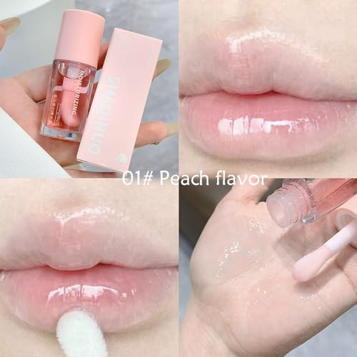 LuckNest Hydrating Lip Gloss Oil Set - 4 Pcs Tinted Plumping Lip Oil for Kids