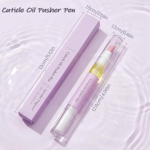 2-in-1 Ceramic Cuticle Oil Pusher Pen for Nail Care - 2ml
