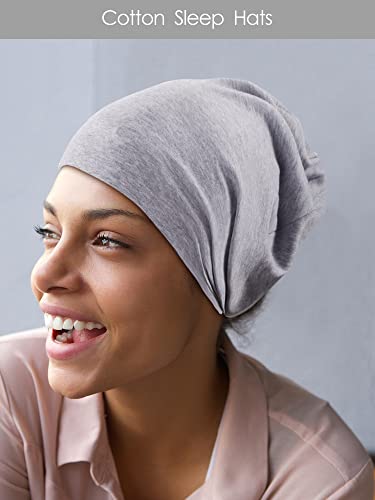 SATINIOR 3-Pack Satin Lined Sleep Cap - Breathable Night Bonnet for Hair Care