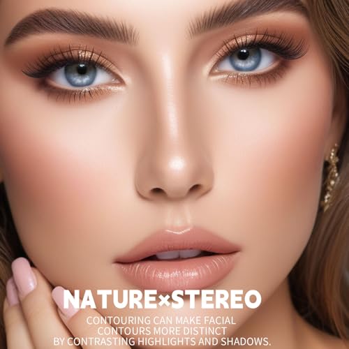 Okerker Cool Toned Contour Palette with Mirror - Taupe Grey Face Makeup