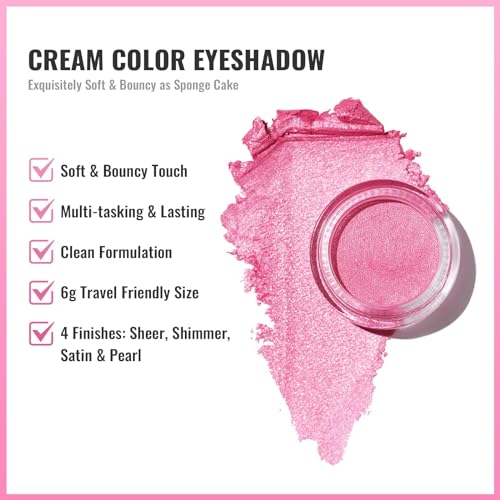 Oulac Pink Cream Eyeshadow - Long Lasting, Waterproof & Highly Pigmented
