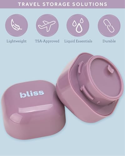 Bliss Travel Jars Set - 4 Pack 0.5oz Leak-Proof Containers with Spatula - Multi/One Size