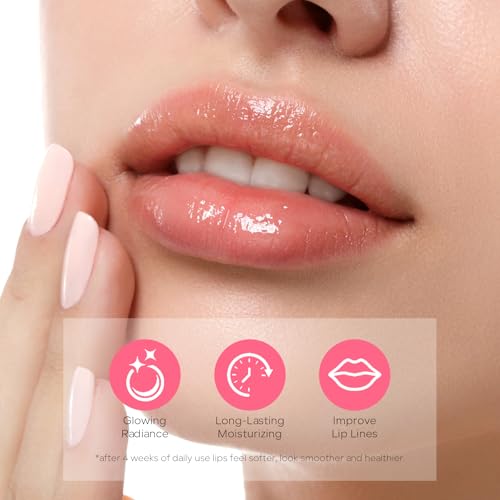 FREEORR Cherry Red Sheer Hydrating Lip Balm with Hyaluronic Acid, Moisturizing Shine, 24HR Softening