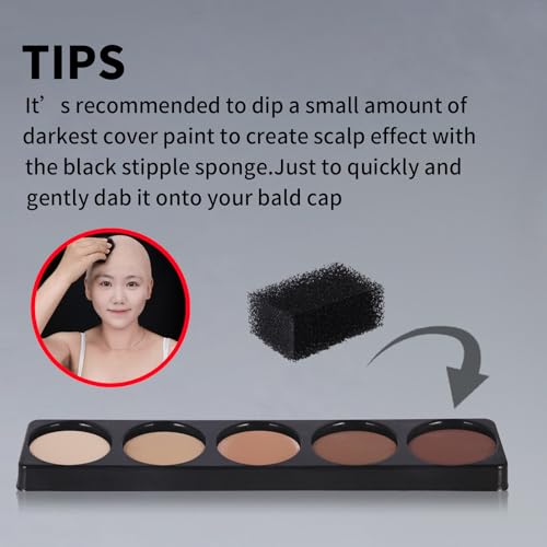 MEICOLY Bald Cap Kit for Halloween & Cosplay - 10PCS SFX Makeup Set