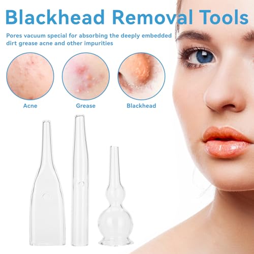Blackhead Removal Glass Tube Kit - 3 Pcs Facial Pore Vacuum Tools