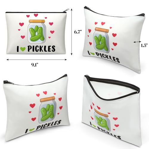 12 Pack Pickle Makeup Bags - Fun Cosmetic Pouches for Girls