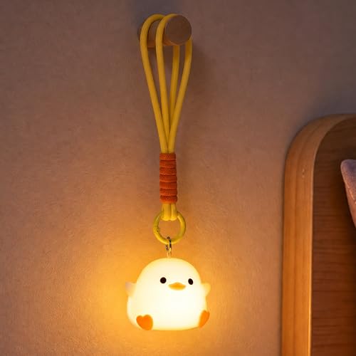Mini Duck Night Light - 8 Color Changing Silicone Lamp for Kids