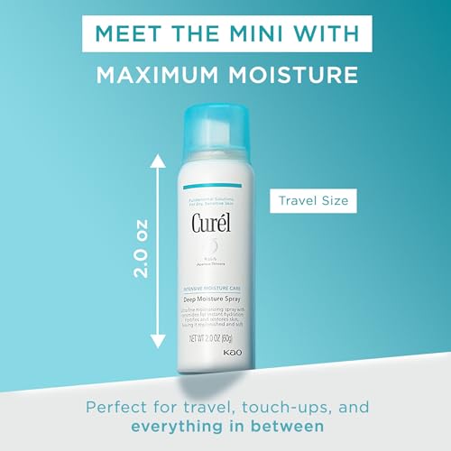 Curel Deep Moisture Spray - Hydrating Face & Body Moisturizer, 2 fl oz