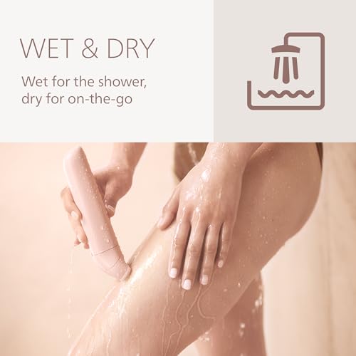 Philips Lady Shaver Series 6000 - Cordless, Wet & Dry Electric Shaver, 3-Blade Shaving System, for Legs, Body & Bikini, 80 Mins. Runtime, Model BRL137/00