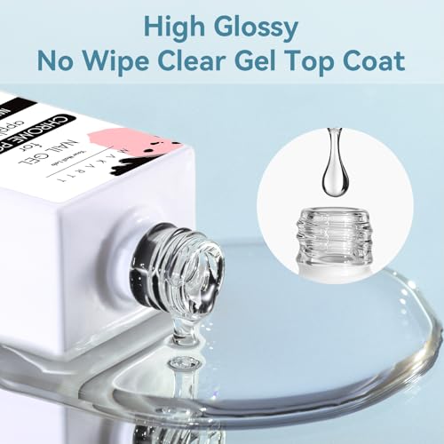 Makartt Gel Top Coat for Chrome Nails - High Gloss, No Wipe, 15ml (2 Pcs)