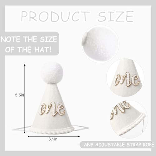 Natural Boho Birthday Hat for 1st Birthday Celebrations