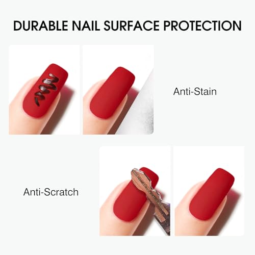 VENALISA Matte Gel Top Coat - Long Lasting No Wipe Nail Polish