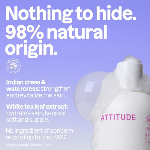 Attitude Coconut & Wild Berries Bubble Bath - EWG Verified, Vegan, 16 Fl Oz