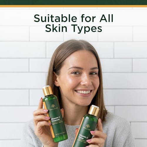 Tree of Life Vitamin C Facial Cleanser & Toner Set, 4 Fl Oz (Pack of 2)