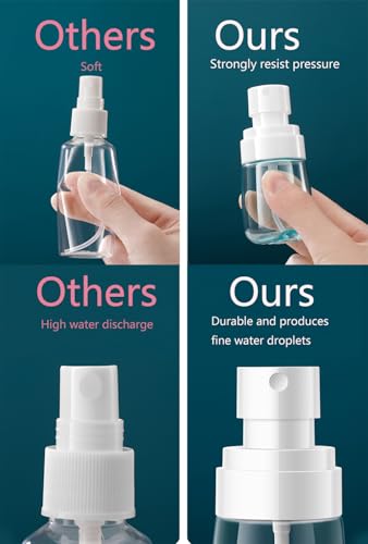 TOSERSPBE Fine Mist Spray Bottle - Travel Refillable 2 Pack