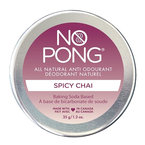 No Pong Spicy Chai Natural Deodorant Cream 35g - Aluminum-Free