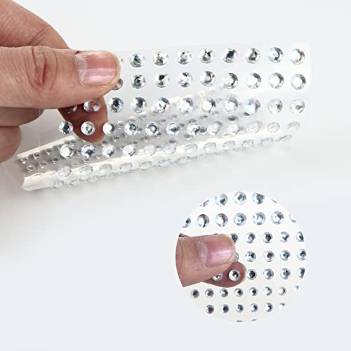 Self-Adhesive Rhinestone Gem Stickers for Face Nails Body Craft 14 Sheets