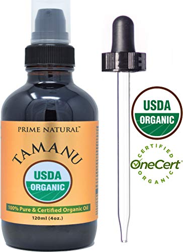 Organic Tamanu Oil 4oz - Pure Cold Pressed Nut Oil with Deep Nutty & Woodsy Scent