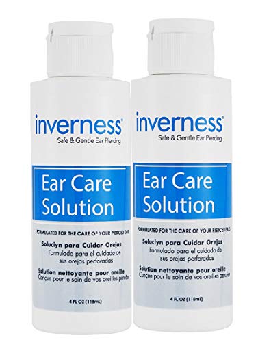 Inverness After Piercing Ear Care Solution 4 oz - 2-Pack for Gentle Healing