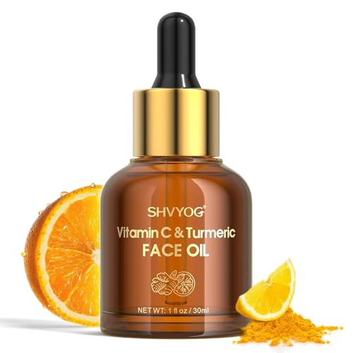 SHVYOG Vitamin C & Turmeric Face Oil - Brightening Anti-Aging Serum 1 Fl Oz