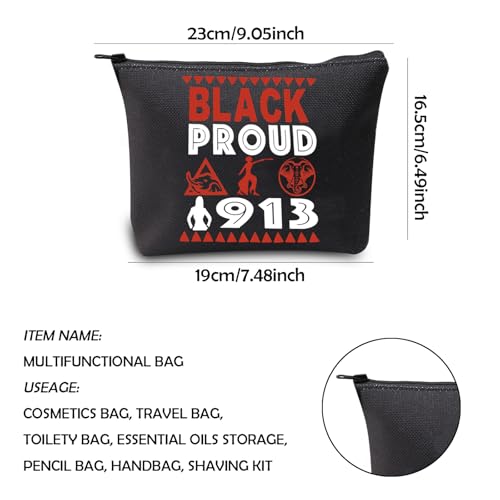Proud 13 Sorority Makeup Bag - Durable Canvas Cosmetic Travel Organizer