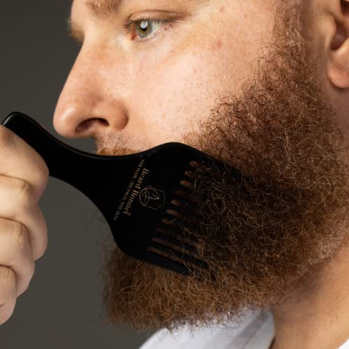 BeardBonnet Wooden Beard Pick Comb - Natural Anti-Static Hair Detangler