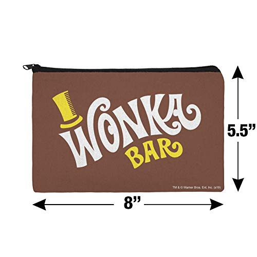 Willy Wonka Chocolate Factory Logo Canvas Cosmetic Bag - Travel Pouch