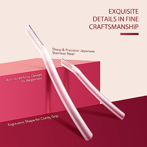 SINAHET 3 Pack Dermaplane Razors for Women Face Hair Removal & Exfoliation