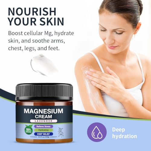 Soothing Magnesium Lotion for Kids & Adults - Lavender Body Cream