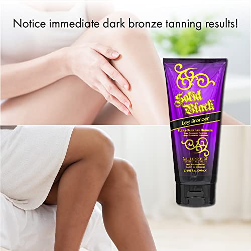 Millennium Tanning Solid Black Leg Bronzer - Ultra Dark Tanning Lotion