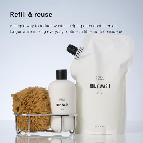 Public Goods Natural Body Wash for Men & Women, 12 Fl Oz - Sulfate-Free, Rejuvenating