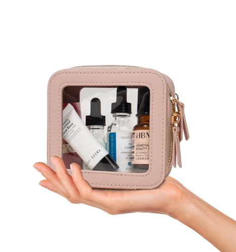 LETGO Mini Nude Clear Makeup Bag - TSA Approved Travel Organizer