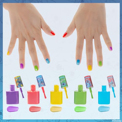 Kids Nail Polish Set 16-Piece Peel-Off Glitter & Opaque Colors Safe for Children 6+