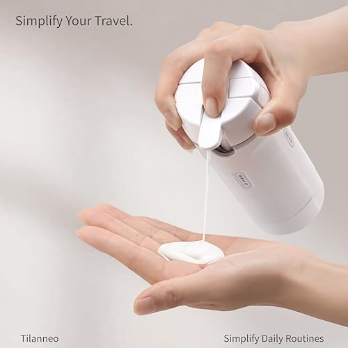 Tilanneo 4-in-1 Travel Bottle Set, Leakproof Refillable Toiletries Dispenser